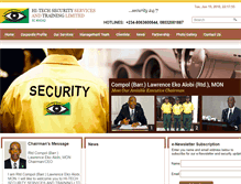 Tablet Screenshot of hitechsecurityandtraining.com